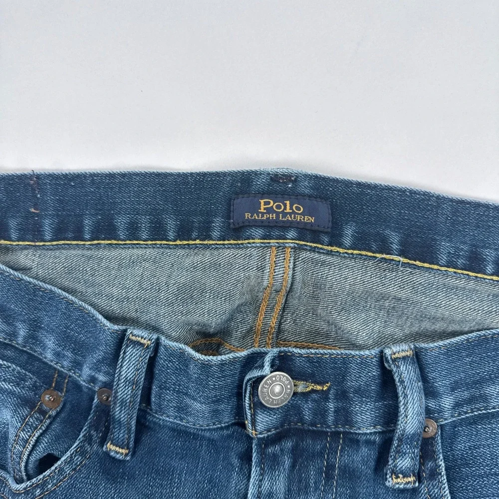 Polo Ralph Lauren Mens Jeans 32x32 Blue Varick Slim Straight Stretch Denim